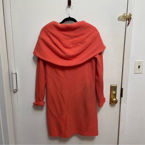 Anthropologie 100% Wool Orange Sweater Coat by Moth Size S - Picture 6 of 8
